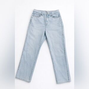 DKNY Studded Side Jeans Size 29 Light Wash Straight Leg Denim